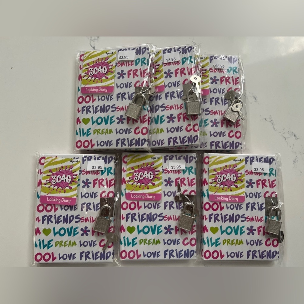 3C4G - SIX!! Three Cheers for Girls. Locking diary. NWT for all 6!